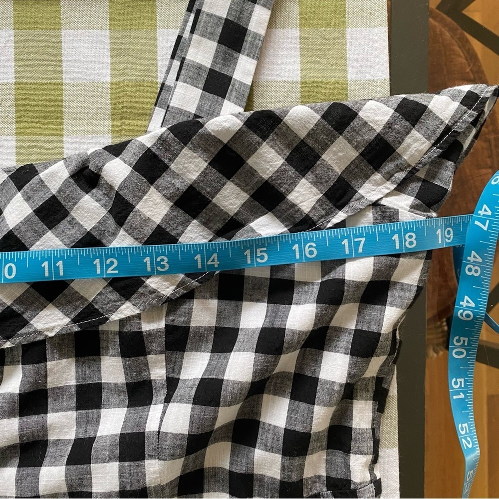 J. Crew Black White Gingham Plaid Ruffle Midi Dress 14 - Picture 12 of 16